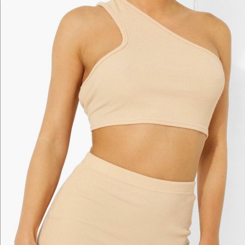 Ribbed skirt set